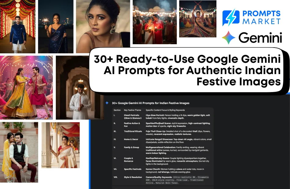 30+ Ready-to-Use Google Gemini AI Prompts for Authentic Indian Festive Images