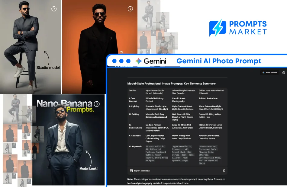 Gemini AI Photo Prompt: Model-Style Professional Image